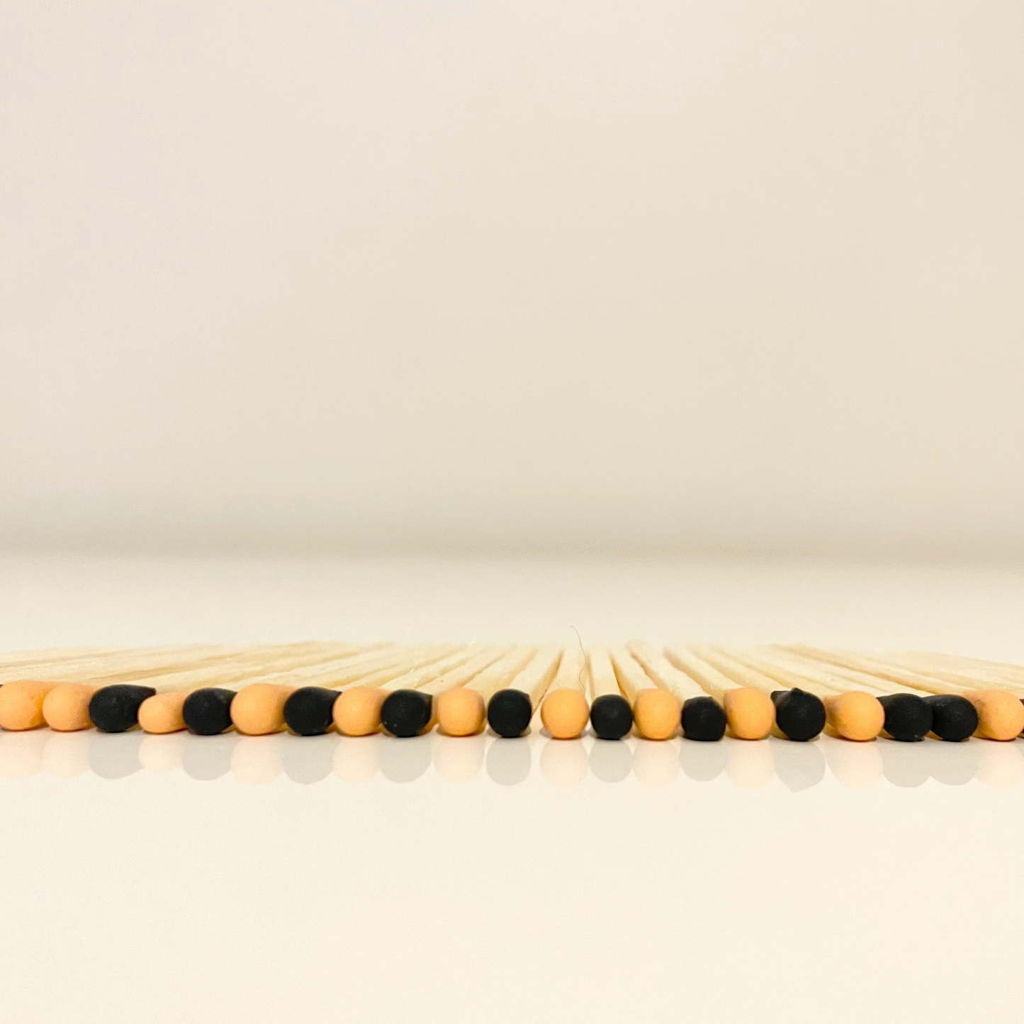 7.5 cm halloween inspired matches on white surface.